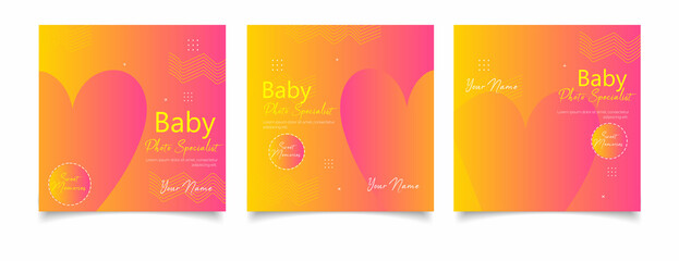 Baby photography poster template