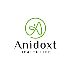 Feminine and luxury logo about the letter A, human and leaf.
EPS10,Vector.