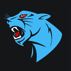 Panther illustration. 
panther logo ,art, icon , symbol,
panther  line art colours vector. graphic vector.