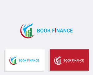 book finance logo creative diagram market education business design concept