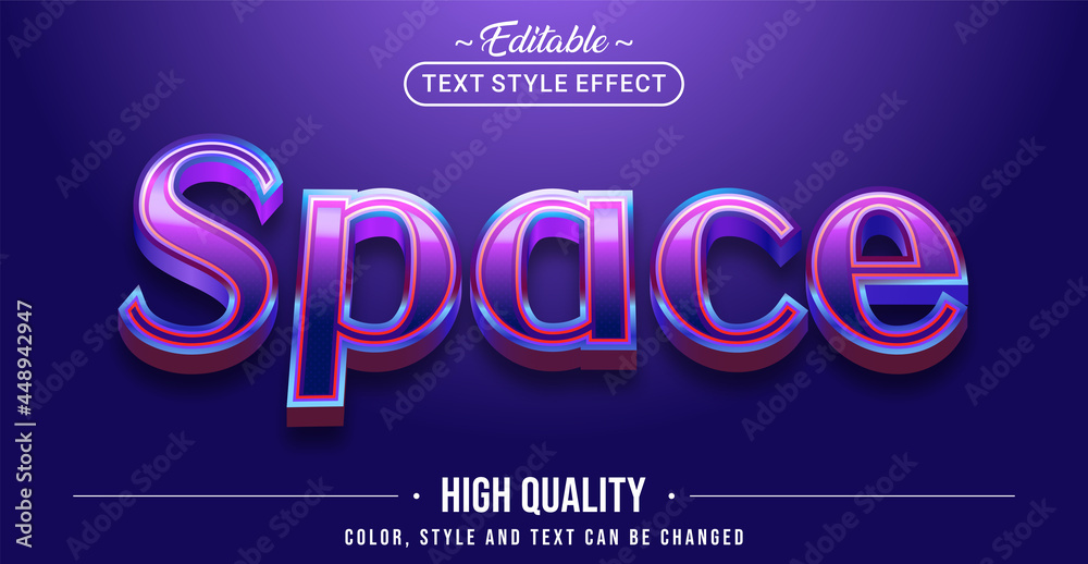 Poster Editable text style effect - Space text style theme.