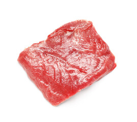 Raw beef brisket on white background