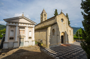 The medieval church of San Siro di Struppa in Genoa, Italy