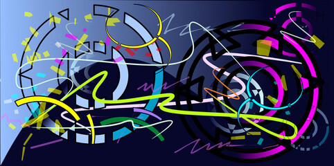 abstract art brush stroke painting dark background