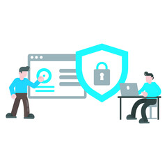 security center icon illustration vector graphic