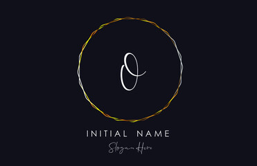 Stylish and Elegant luxurious logo of letter O with golden polygon and dark blue background for company name or initial name.