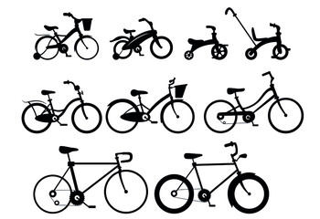 set of bicycles