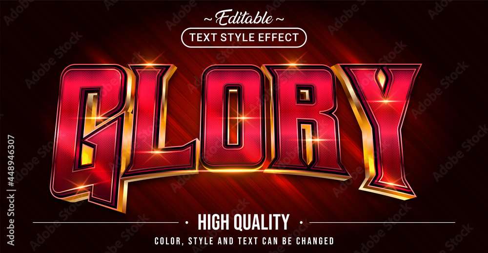 Poster editable text style effect - glory text style theme.