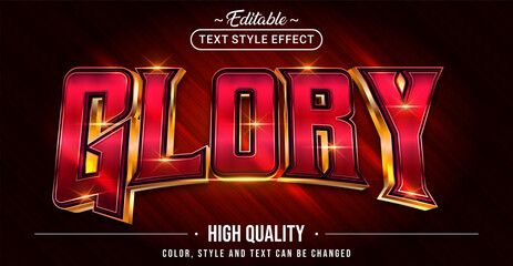 Editable text style effect - Glory text style theme.