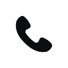 Phone icon in the form of a handset for ui social media, mobile app. Vector illustration.