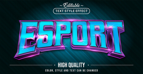 Editable text style effect - E-sport text style theme. © Rtn_Studio