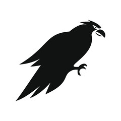 Fototapeta premium phoenix bird black logo 