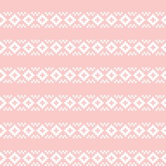 Pastel Christmas Fair Isle Seamless Pattern Background