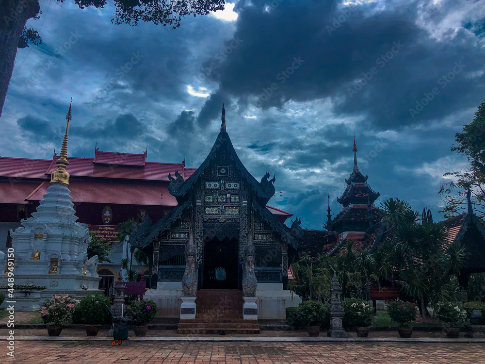 Wall mural temple