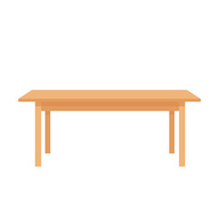 Table vector on white background. Wood Table.