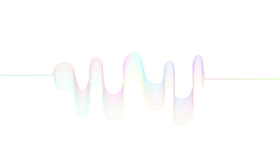 colorful sound waves vector design element for the concept of music, party, technology, modern