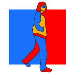 illustration of a person in a shirt with short hair