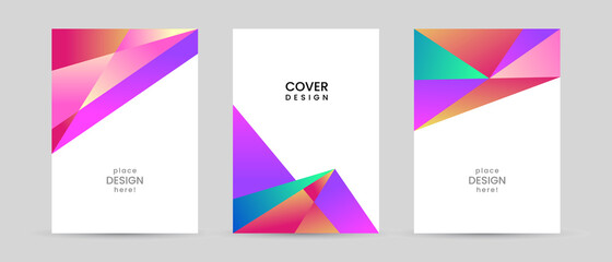 colorful cover design template abstract geometric background