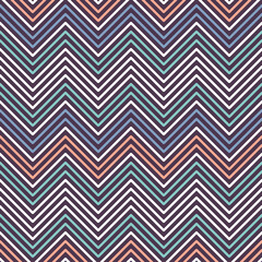 Striped Chevron Seamless Pattern. Vector Abstract Zigzag Colorful Wallpaper.