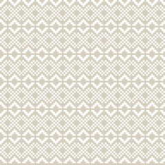 Brown Christmas Fair Isle Seamless Pattern Background