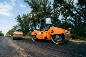 Road service repairs the highway