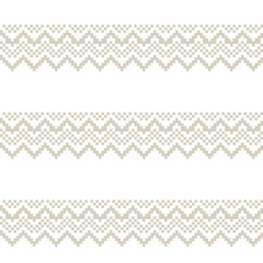 Brown Christmas Fair Isle Seamless Pattern Background