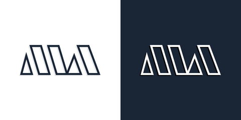 Abstract line art initial letters MA logo.