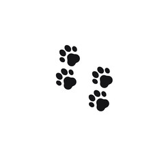 Fototapeta na wymiar black dog paw illustration for graphic template