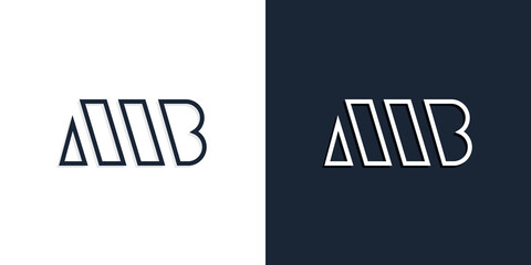 Abstract line art initial letters MB logo.