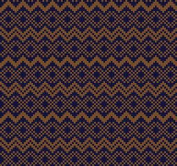 Brown Christmas Fair Isle Seamless Pattern Background
