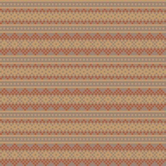 Brown Christmas Fair Isle Seamless Pattern Background