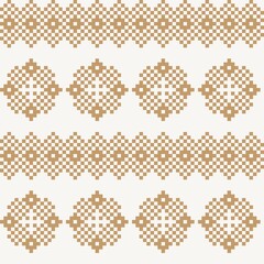 Brown Christmas Fair Isle Seamless Pattern Background
