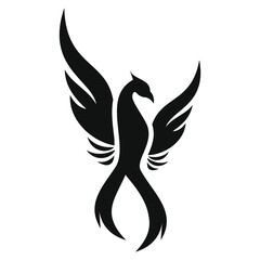 phoenix bird black logo 