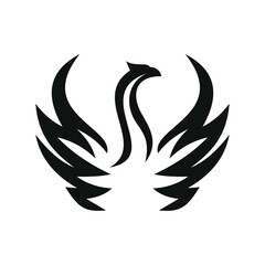 phoenix bird black logo 