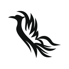 phoenix bird black logo 