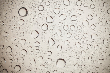 water drops on glass background.