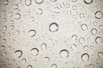 water drops on glass background.