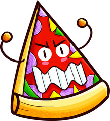 Funny red  character gets angry