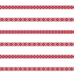 Red Christmas Fair Isle Seamless Pattern Background