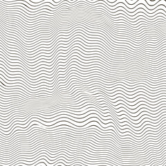 Abstract Black Line Pattern on White Background