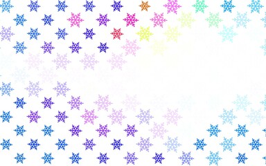 Light Blue, Yellow vector pattern in Christmas style.