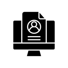 CV icon vector set. Resume illustration sign collection. user data user data.