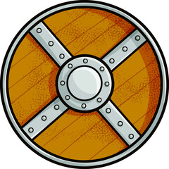 Cool vintage rounded shield illustration