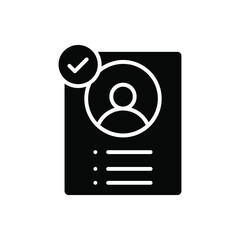 CV icon vector set. Resume illustration sign collection. user data user data.