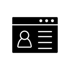 CV icon vector set. Resume illustration sign collection. user data user data.