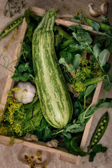 vegetables on the table
