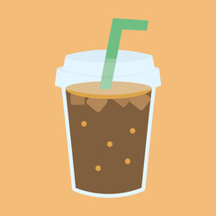 シンプルでかわいいコーラのイラスト