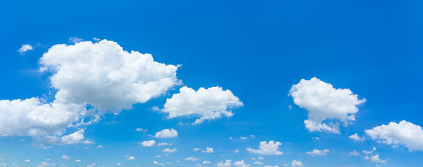 Naklejka na ściany i meble Beautiful panorama blue sky and clouds with daylight natural background.