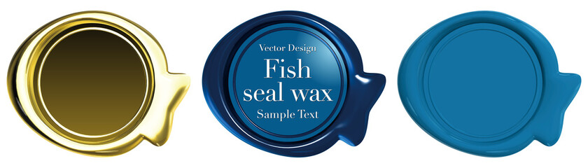 魚の形をしたシールワックス　フレーム