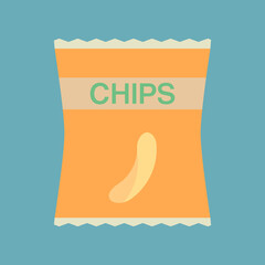 シンプルでかわいいポテトチップスのイラスト